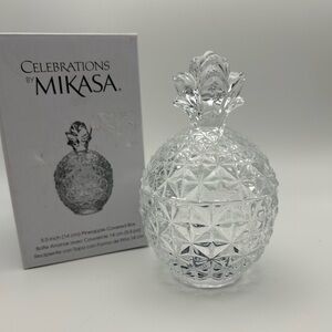 Mikasa Crystal Pineapple Covered Box